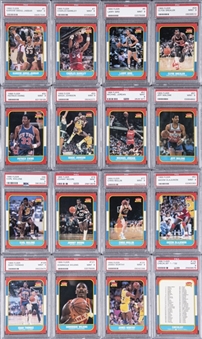 1986/87 Fleer Basketball Complete Set (132) – Including Michael Jordan Rookie Card – All PSA MINT 9!